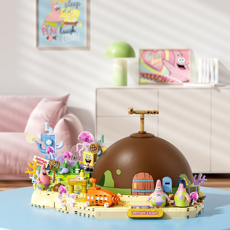 Kids First Education - 스폰지밥 패트릭 스타 록 하우스 블록