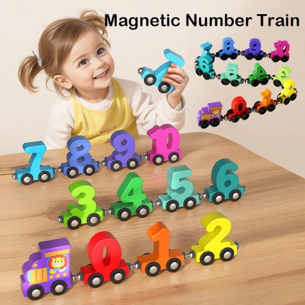 Kids Education Number - 1세트, 0-10 숫자 디지털 기차 장난감,