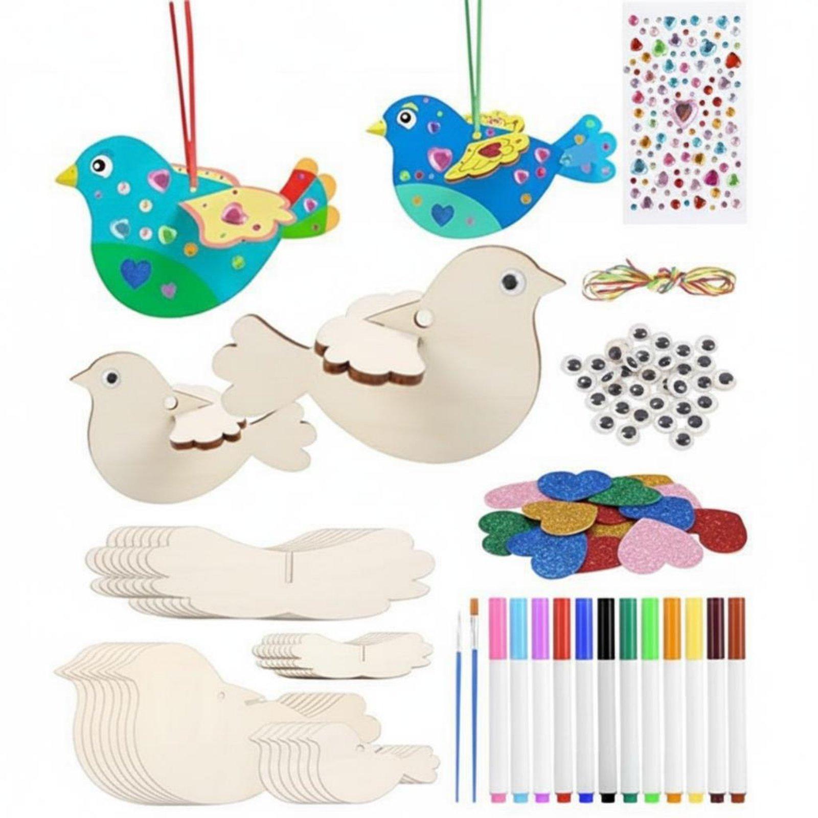 어린이용 DIY 나무 새 장식품 제작 키트 3D 퍼즐  - Kids Education Activities 리뷰 및 가격