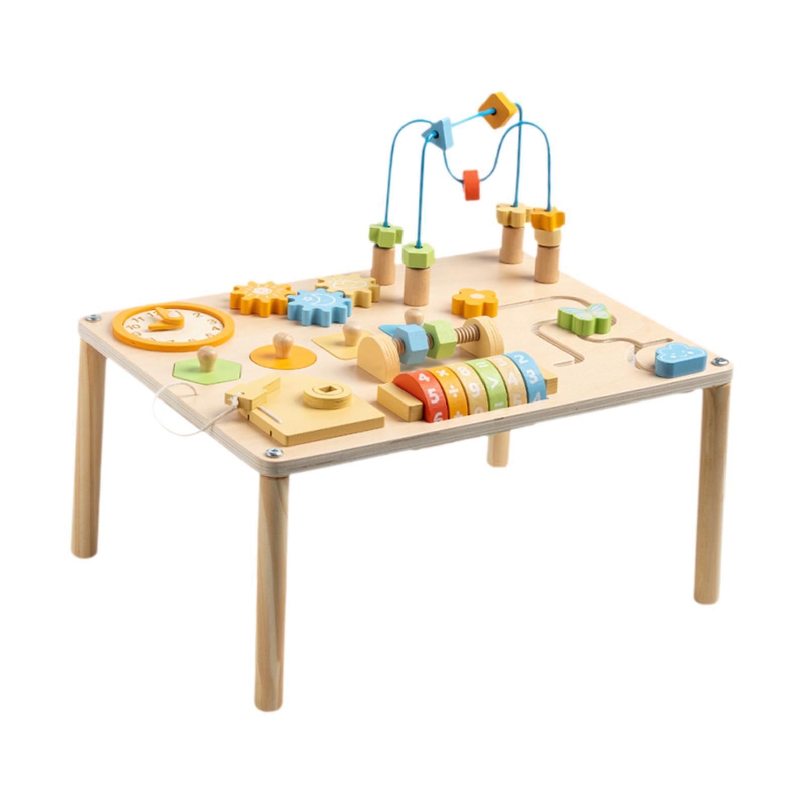 활동 테이블 인지 교육용 기어 블록 놀이 테이블 모양  - Kids Education Activities 리뷰 및 가격