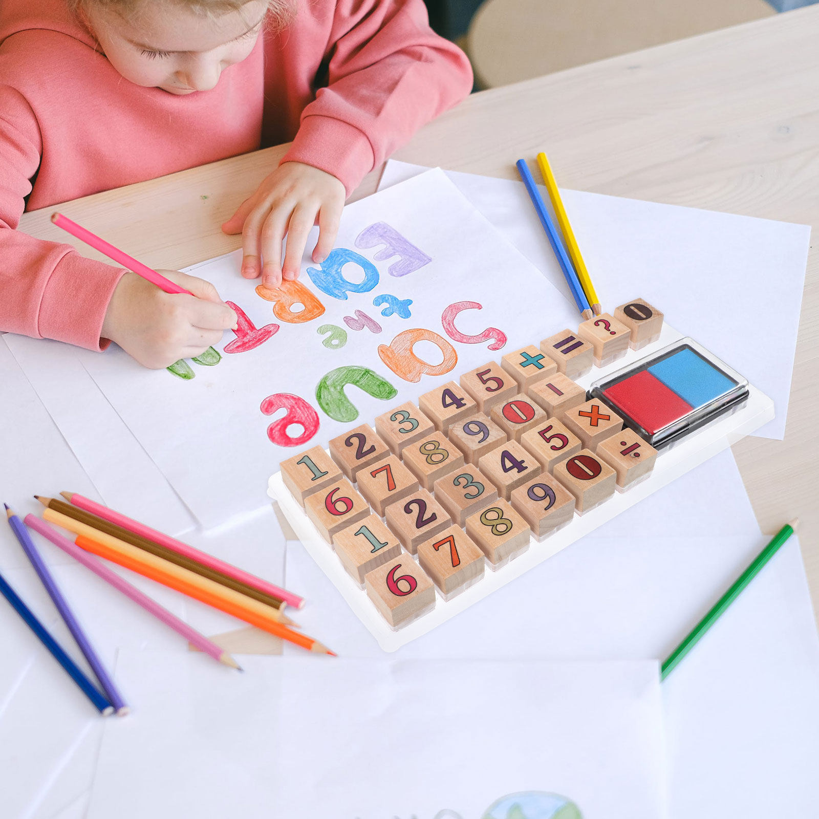 1세트 나무 숫자 스탬프, 창의적인 학습용 스탬프, 어 - Kids Education Number 리뷰 및 가격