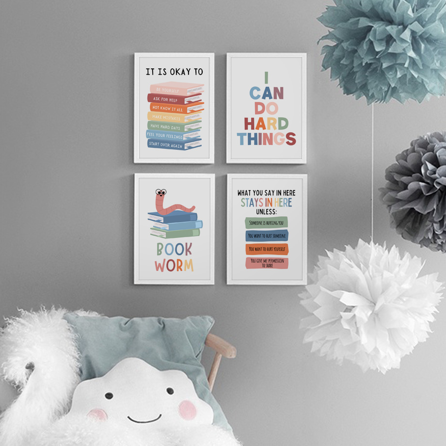 영어 교육 인용문 동기 부여 교실 포스터 및 인쇄 벽  - Kids Education Motivation 리뷰 및 가격