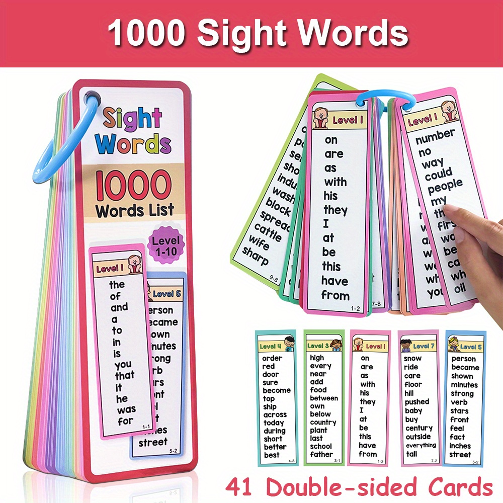 6-10세 어린이를 위한 1000개의 시력 단어 플래시 - Kids Education Activities 리뷰 및 가격