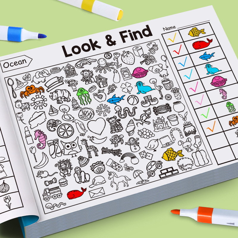 어린이 검색 활동 책 아이 숨겨진 물체 색칠하기 책 대 - Kids Education Activities 리뷰 및 가격